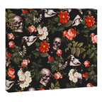 Floral and Skull Pattern Canvas Print Gallery Image 12