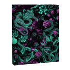 Floral and Snake Night Canvas Print Gallery Image 6