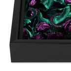 Floral and Snake Night Framed Canvas Print Gallery Image 3