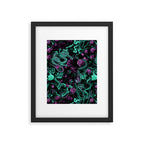 Floral and Snake Night Framed Art Print Gallery Image 5