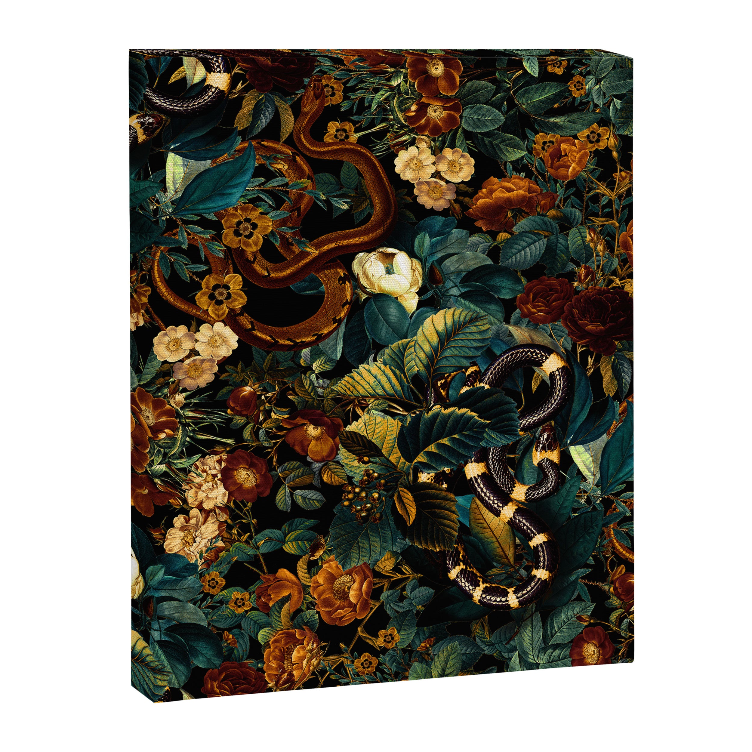 Floral and Snakes jungle Canvas Print Gallery Image 8