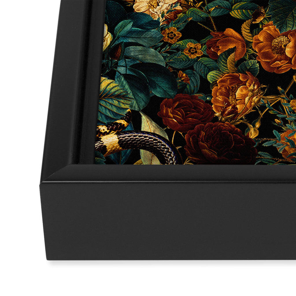 Floral and Snakes jungle Framed Canvas Print Gallery Image 3