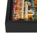 Floral and Tartan Pattern Framed Canvas Print Gallery Image 3