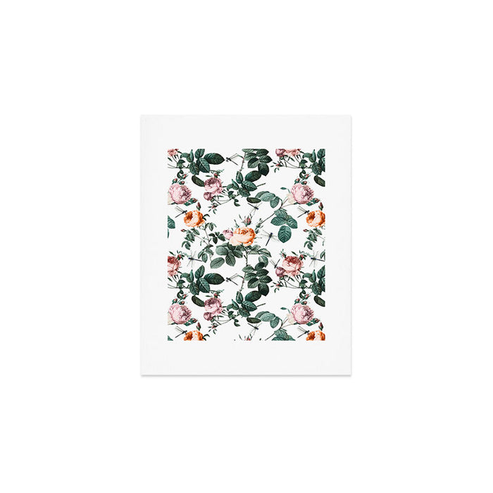 Floral and Winged Darter Art Print Gallery Image 1