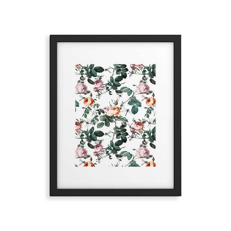 Floral and Winged Darter Framed Art Print Gallery Image 5