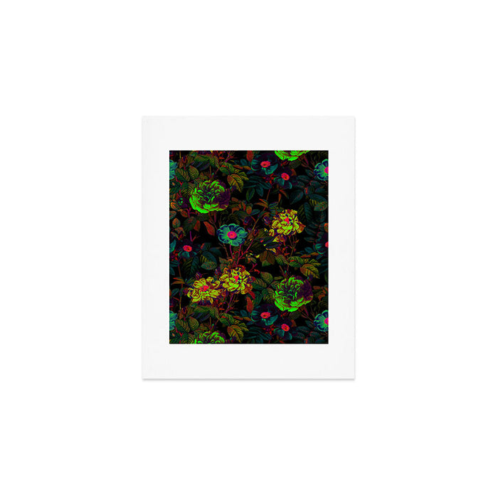 Floral Neon Garden Art Print Gallery Image 1