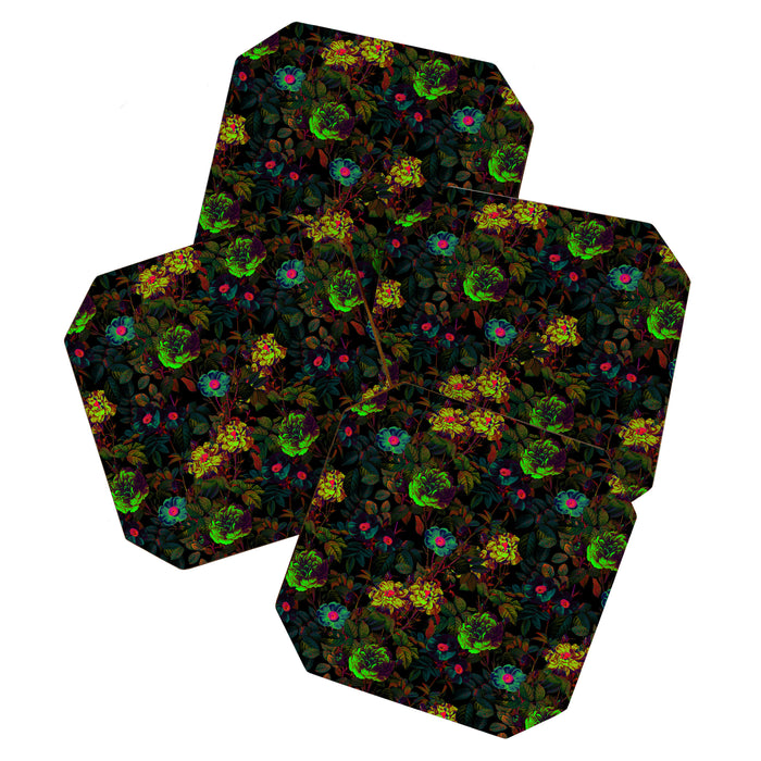 Floral Neon Garden Coaster Gallery Image 1