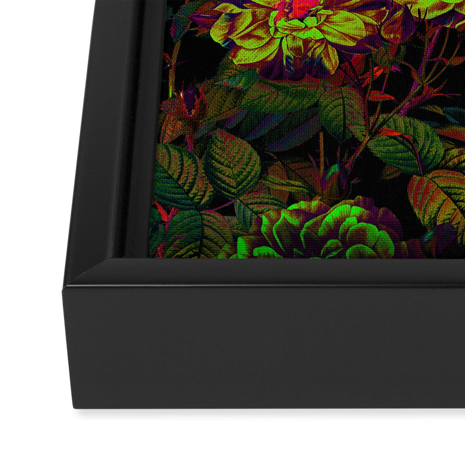 Floral Neon Garden Framed Canvas Print Gallery Image 3