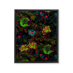 Floral Neon Garden Framed Canvas Print Gallery Image 6