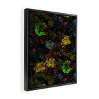 Floral Neon Garden Framed Canvas Print Gallery Image 2