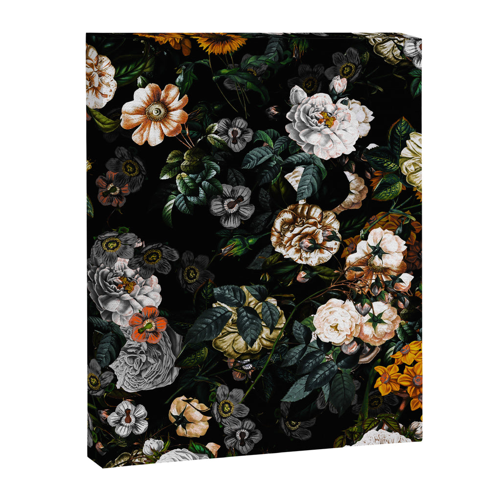 Floral Night Garden Canvas Print Gallery Image 6