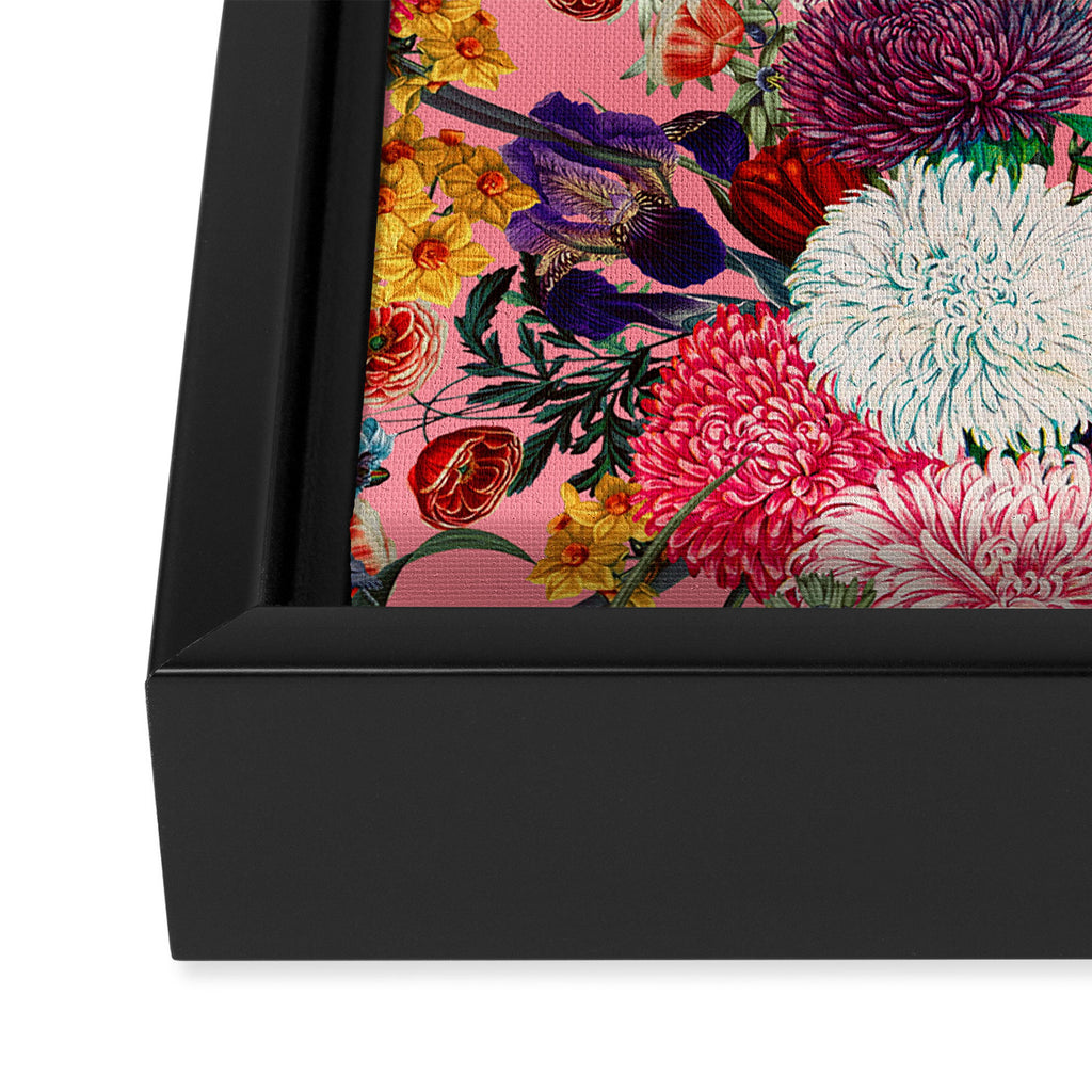 Floral Pink Pattern Framed Canvas Print Gallery Image 3