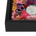 Floral Pink Pattern Framed Canvas Print Gallery Image 3