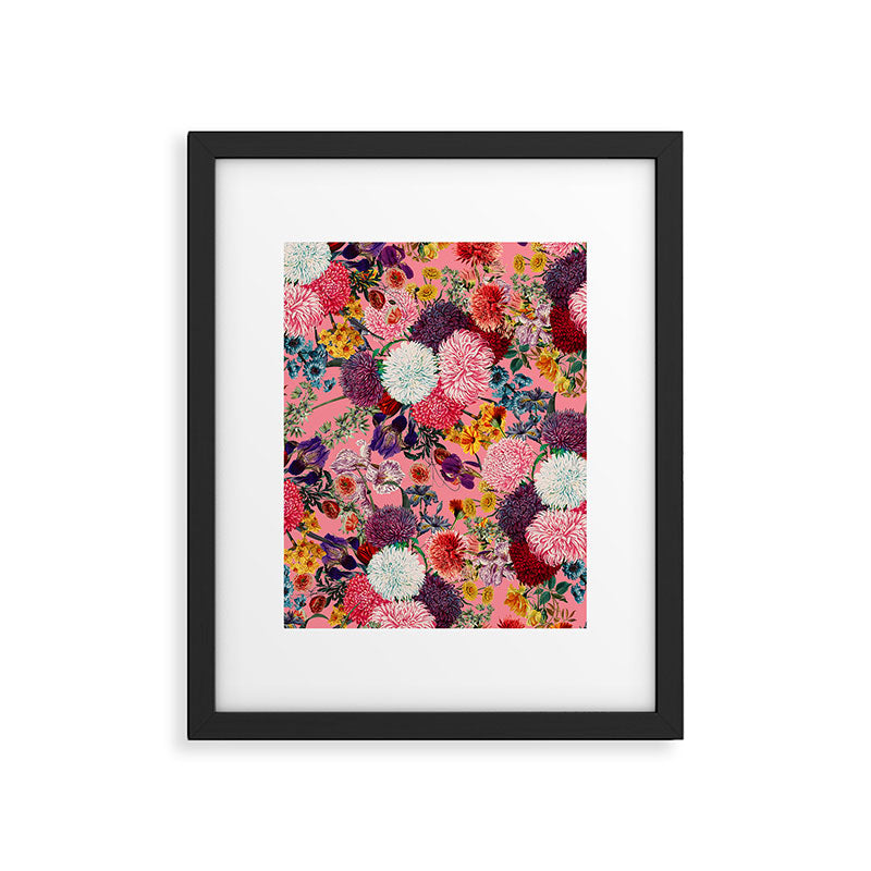 Floral Pink Pattern Framed Art Print Gallery Image 5
