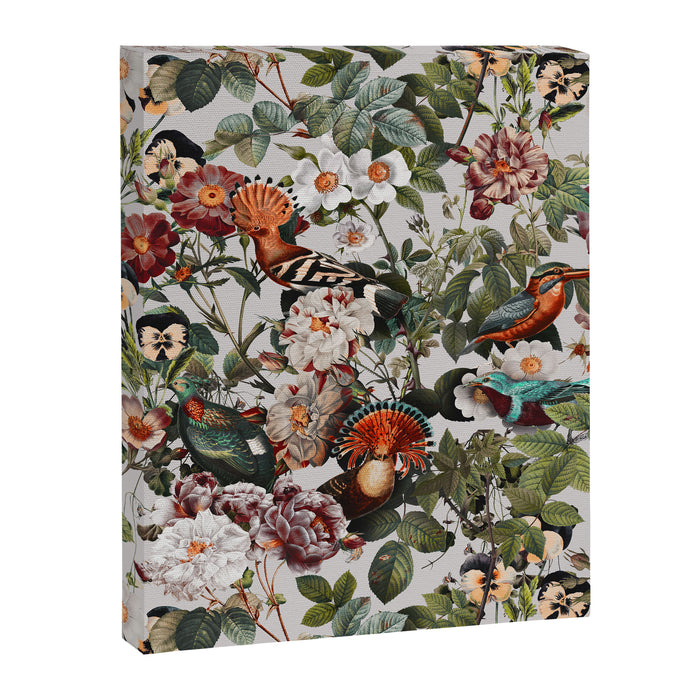 Floral Symphony with Birds Canvas Print Gallery Image 1