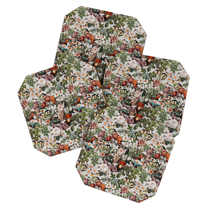 Floral Symphony with Birds Coaster Gallery Image 1