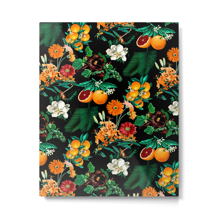 Fruit and Floral Pattern Metal Print Gallery Image 1