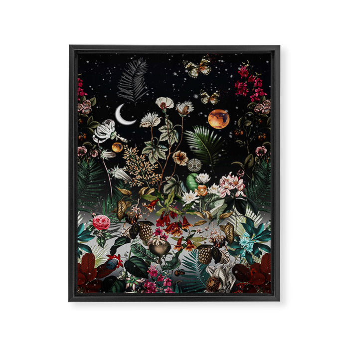 Future Garden Botanical Night Framed Canvas Print Gallery Image 1