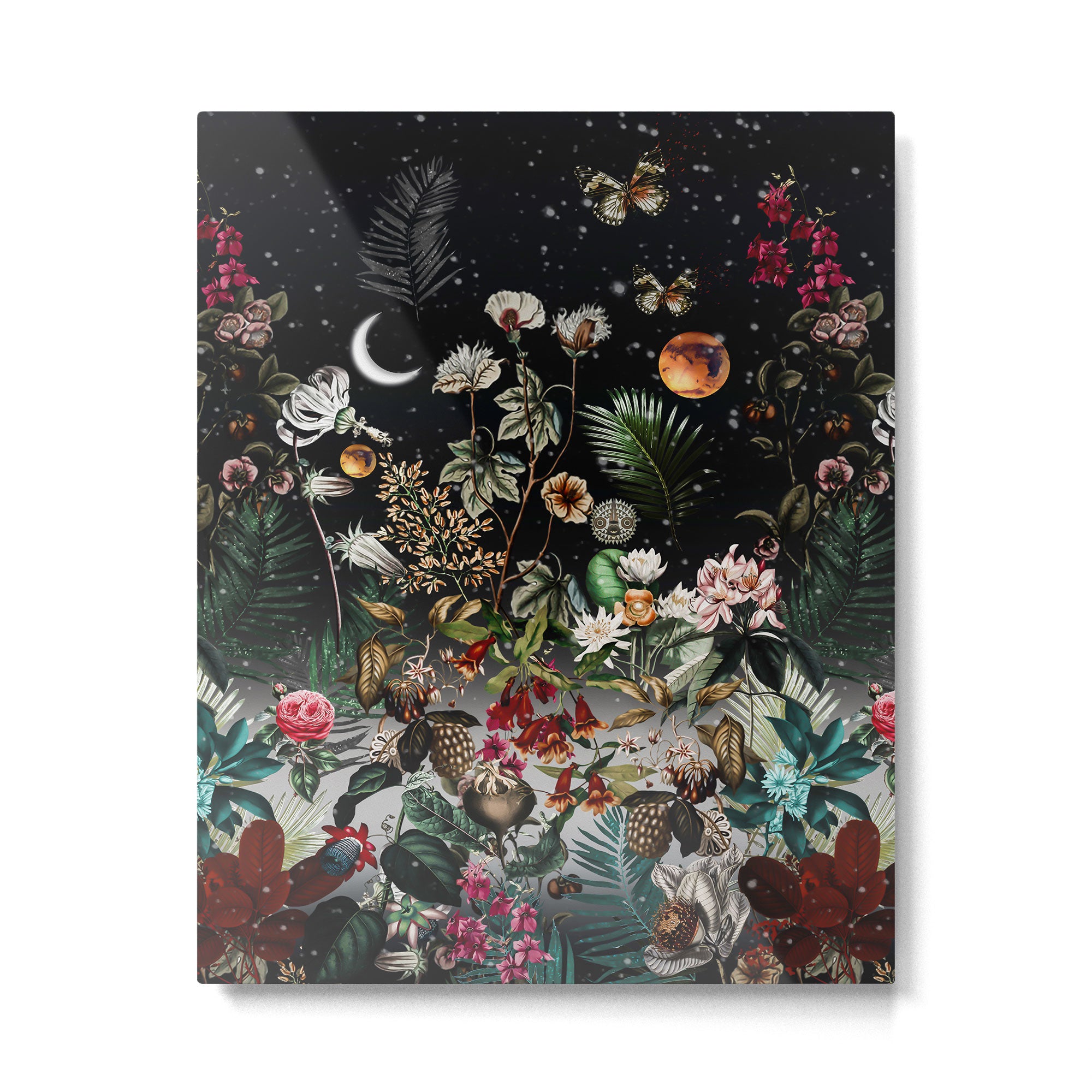 Future Garden Botanical Night Metal Print Gallery Image 4