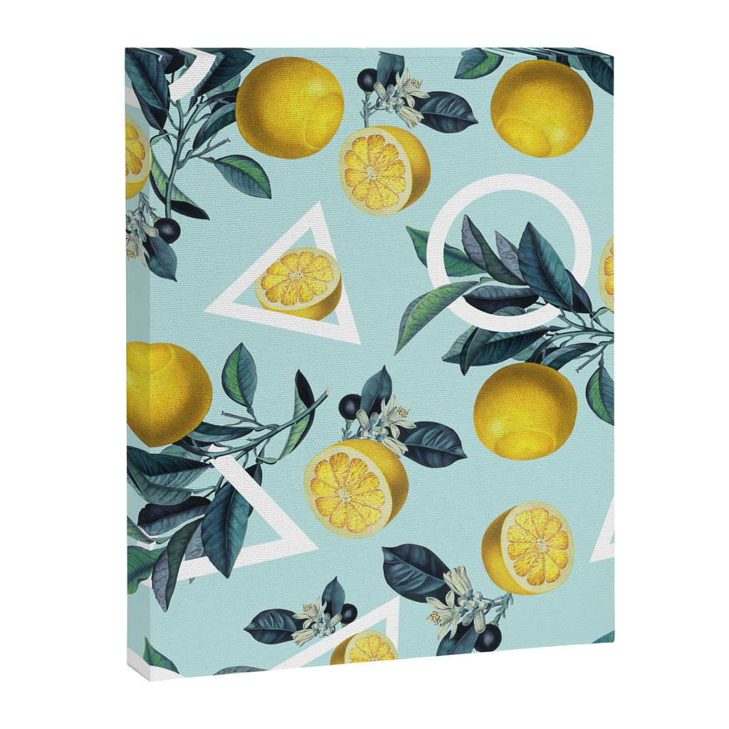 Geometric and Lemon pattern III Canvas Print Gallery Image 6