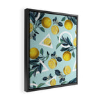 Geometric and Lemon pattern III Framed Canvas Print Gallery Image 2