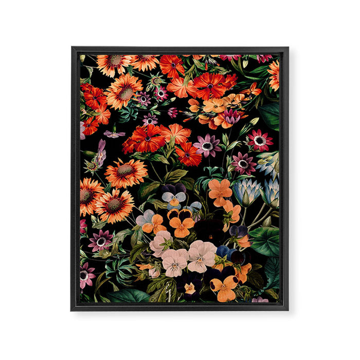 Glow in the Dark Botanicals II Framed Canvas Print Gallery Image 1