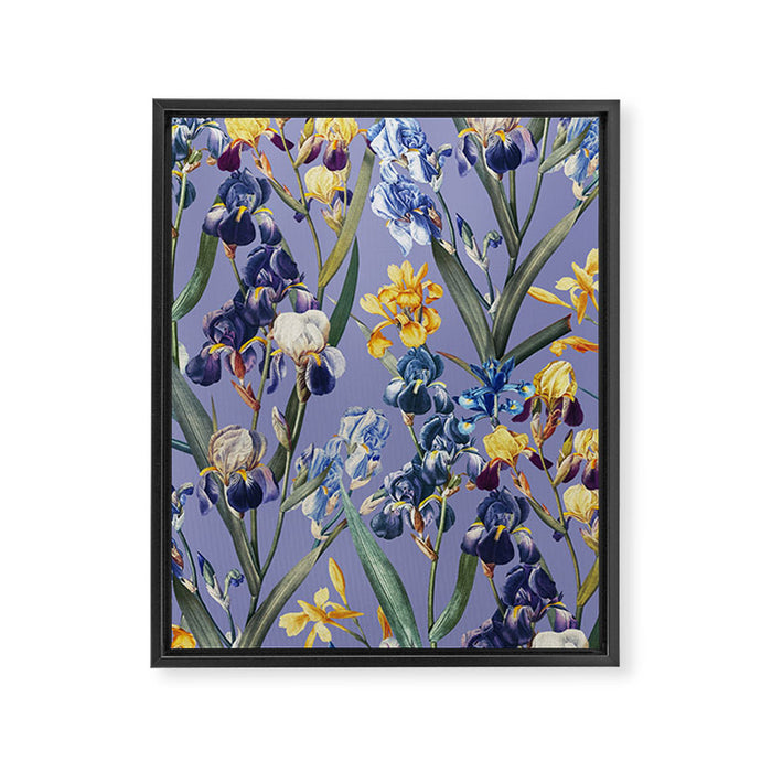 Iris Garden Framed Canvas Print Gallery Image 1