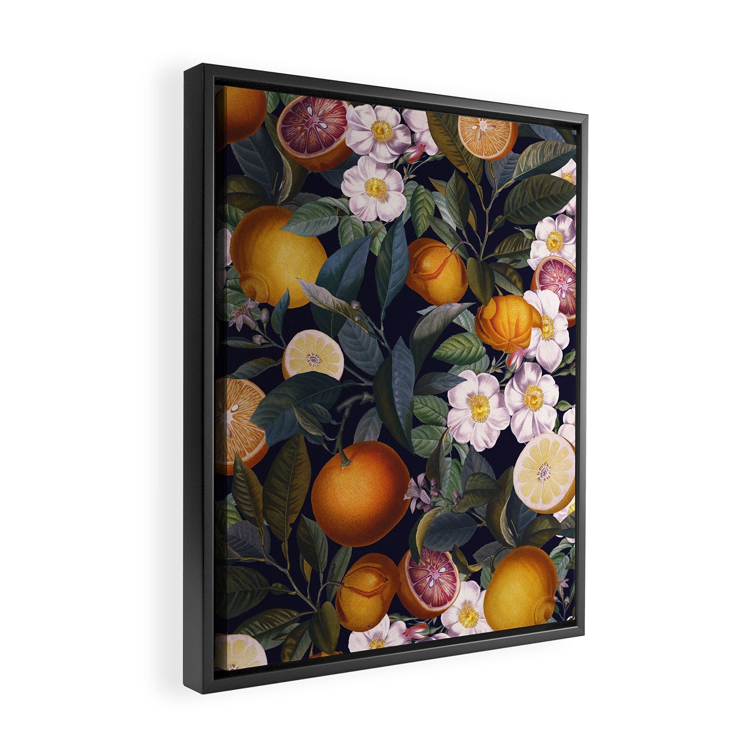 Juicy Lemons - Night Framed Canvas Print Gallery Image 2