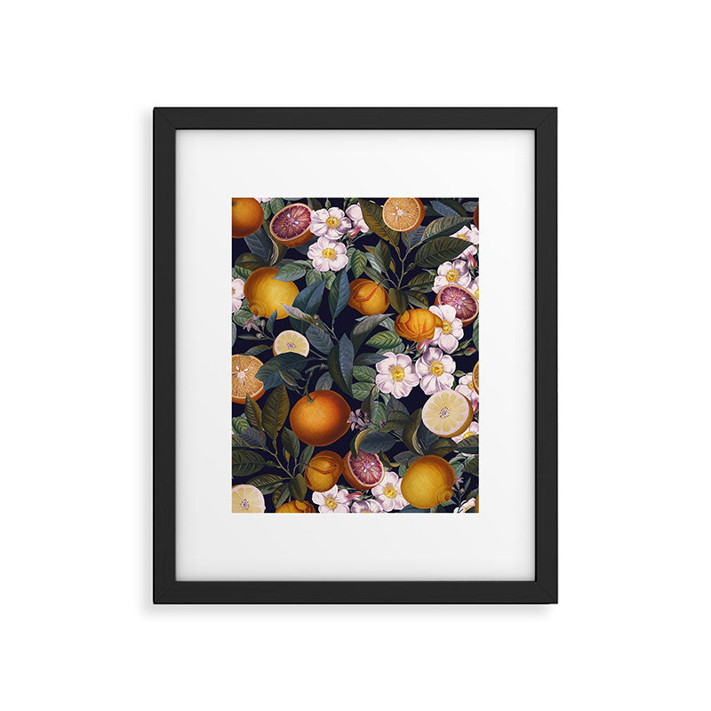 Juicy Lemons - Night Framed Art Print Gallery Image 5