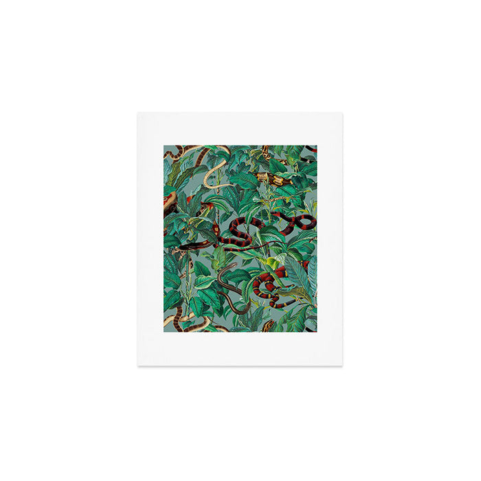 Leaf and Snake pattern Art Print Gallery Image 1
