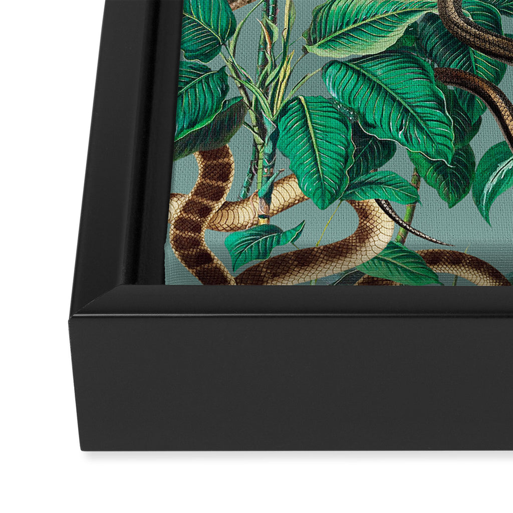 Leaf and Snake pattern Framed Canvas Print Gallery Image 3