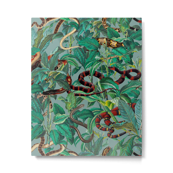 Leaf and Snake pattern Metal Print Gallery Image 1
