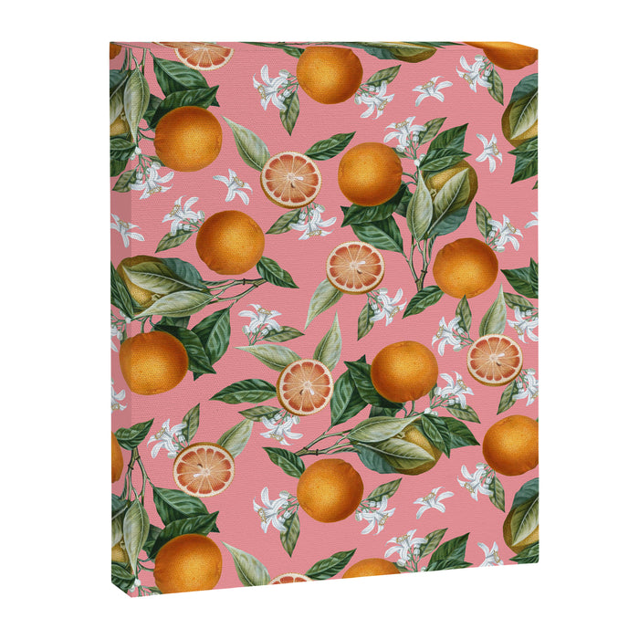 Lemon and Leaf Pattern V Canvas Print Gallery Image 1