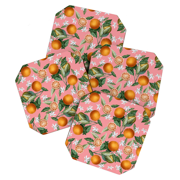 Lemon and Leaf Pattern V Coaster Gallery Image 1
