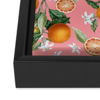 Lemon and Leaf Pattern V Framed Canvas Print Gallery Image 3