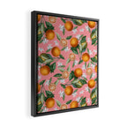 Lemon and Leaf Pattern V Framed Canvas Print Gallery Image 2