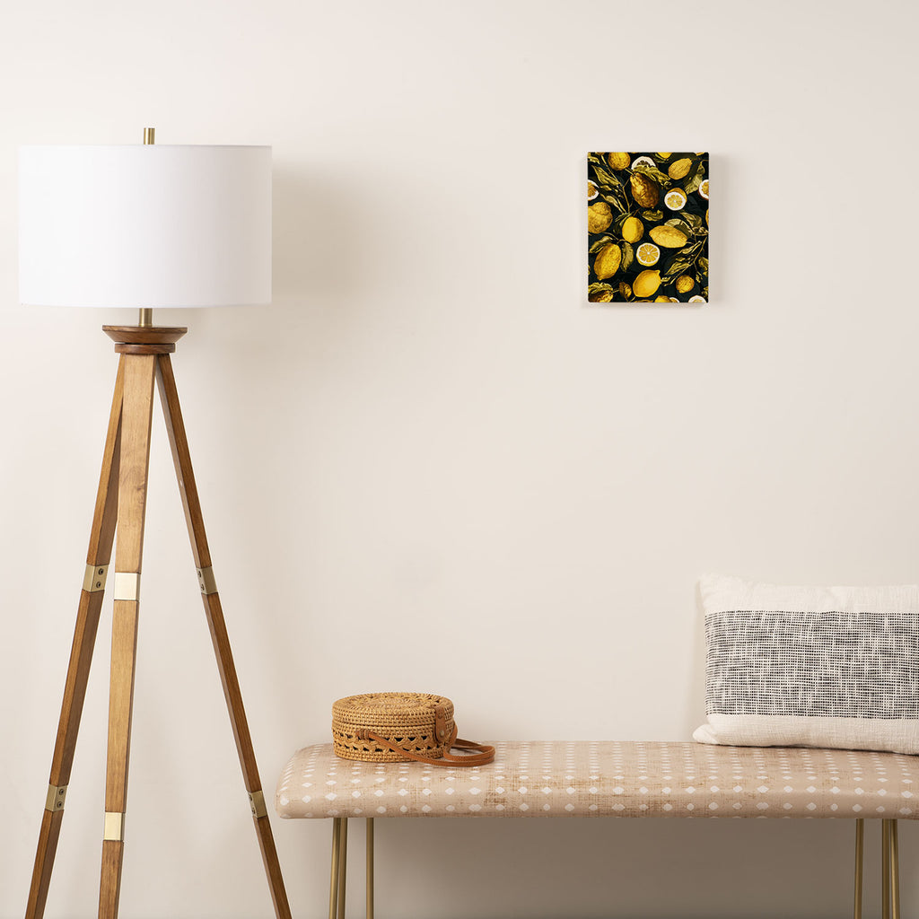 Lemon and Leaf Pattern V Canvas Print Gallery Image 2