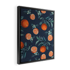 Lemon and Leaf Pattern VI Framed Canvas Print Gallery Image 2