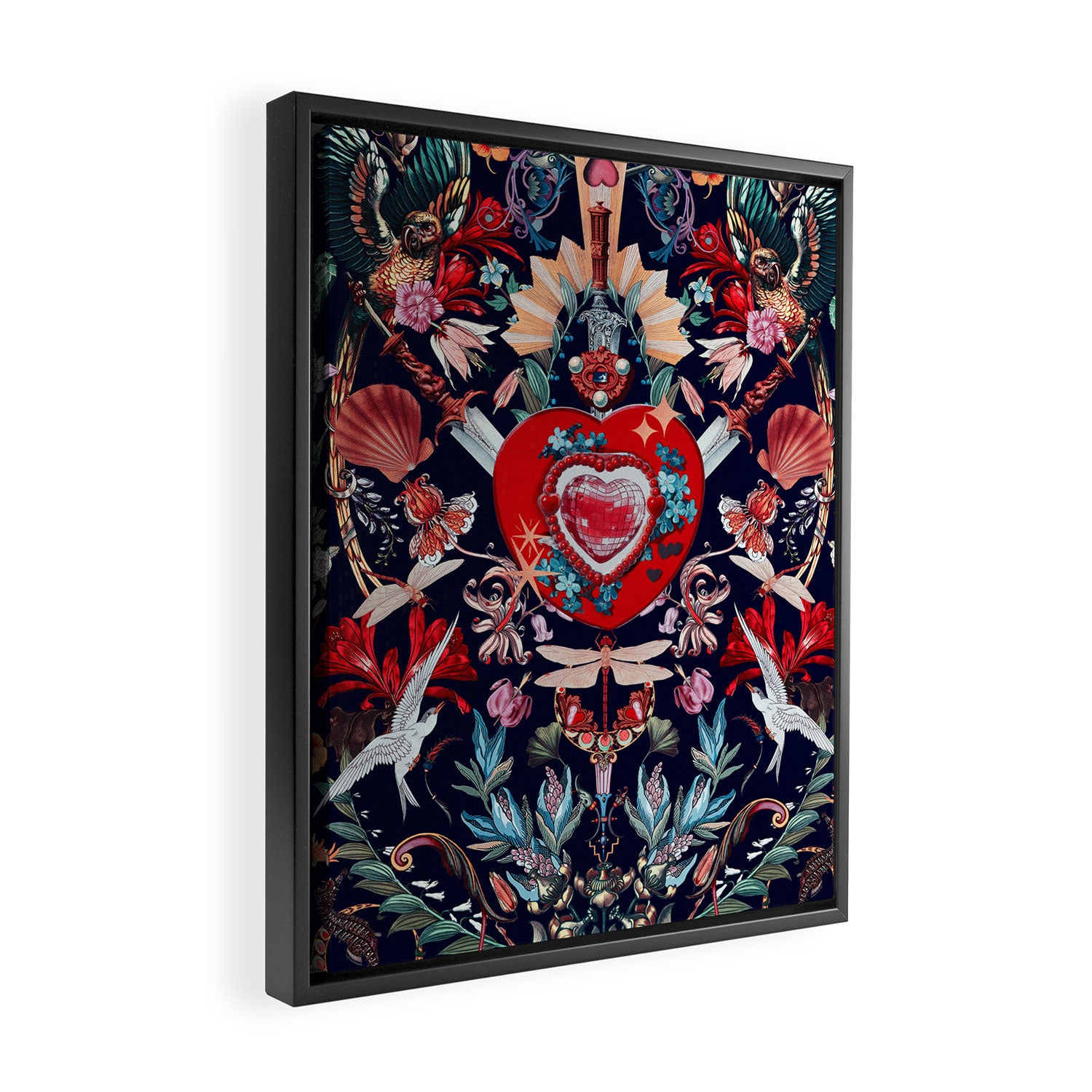 LOVE - Night Framed Canvas Print Gallery Image 2