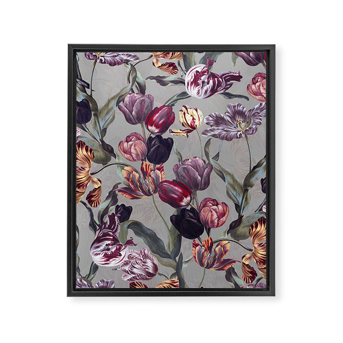 Magic Tulips Pattern Framed Canvas Print Gallery Image 1