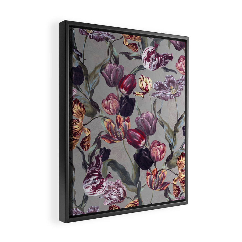 Magic Tulips Pattern Framed Canvas Print Gallery Image 2