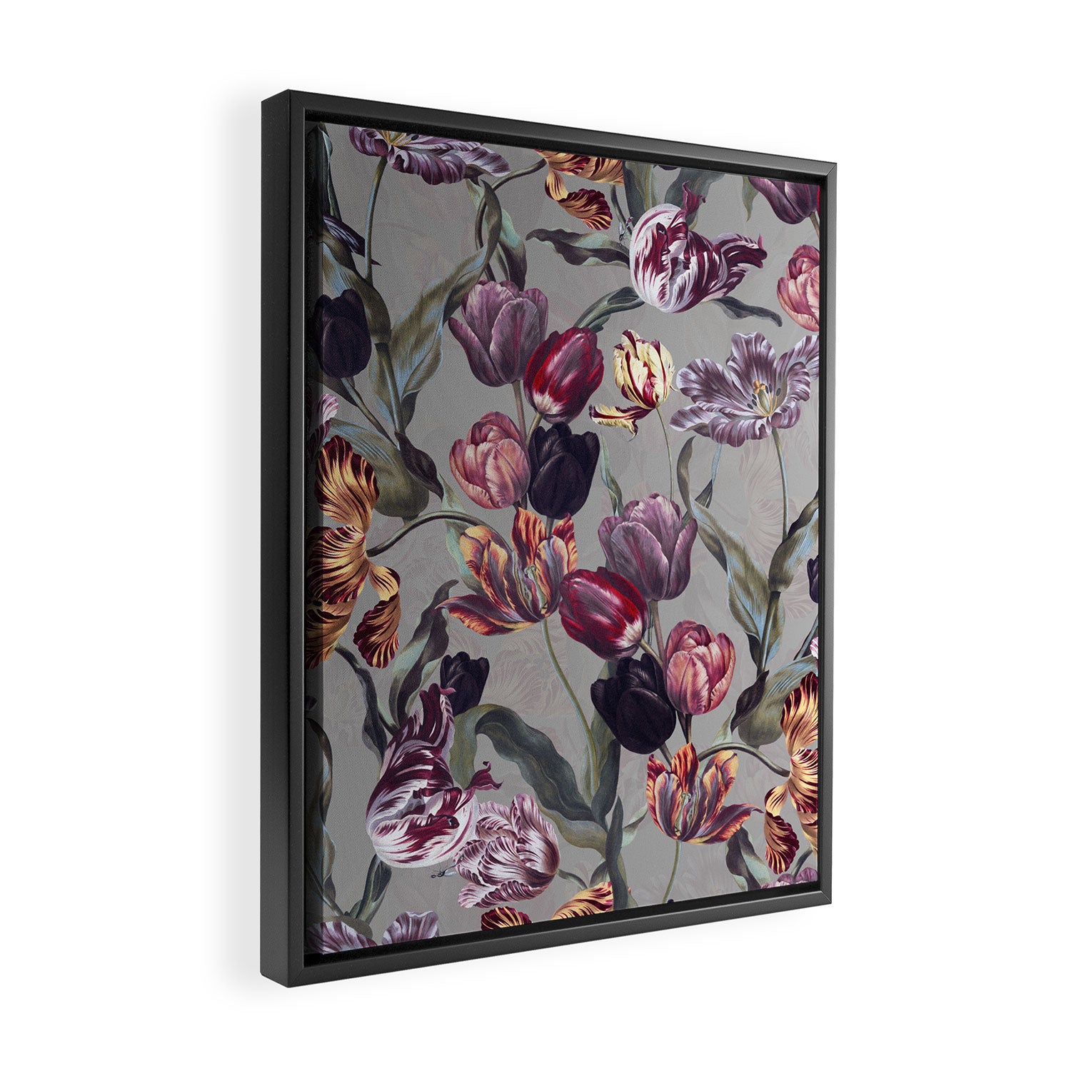 Magic Tulips Pattern Framed Canvas Print Gallery Image 2