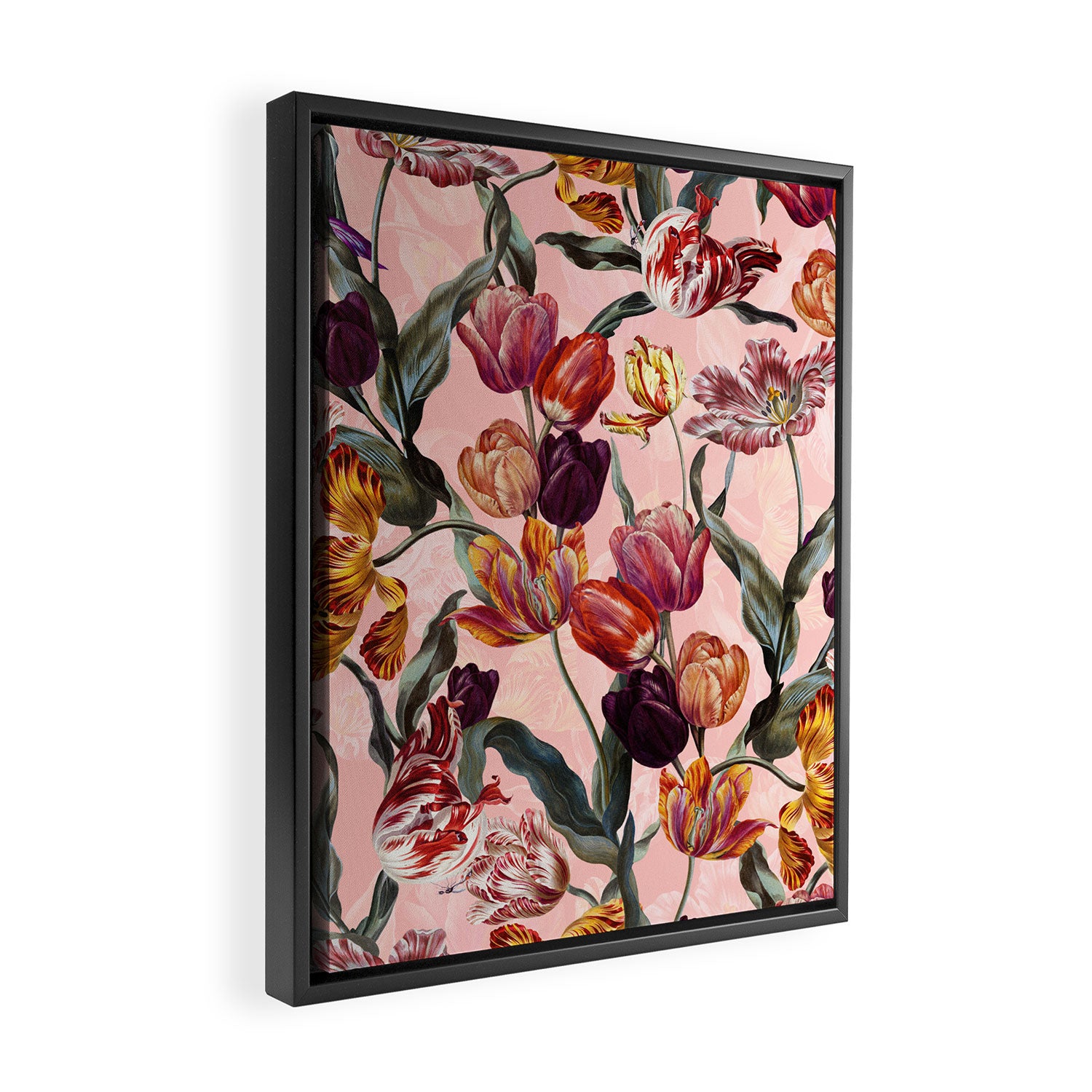 Magic Tulips Pattern III Framed Canvas Print Gallery Image 2