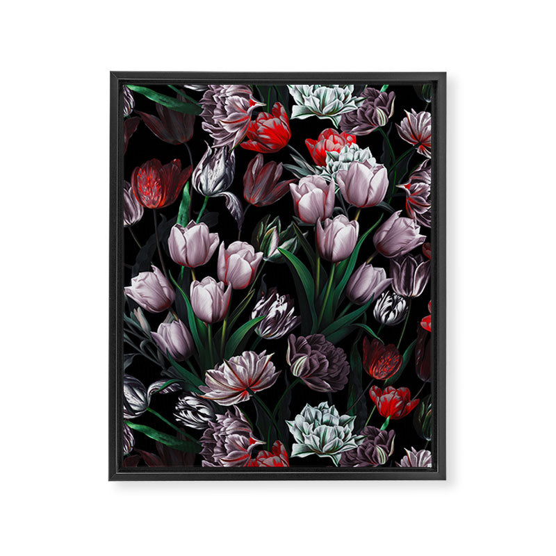 Magic Tulips Pattern VI Framed Canvas Print Gallery Image 6
