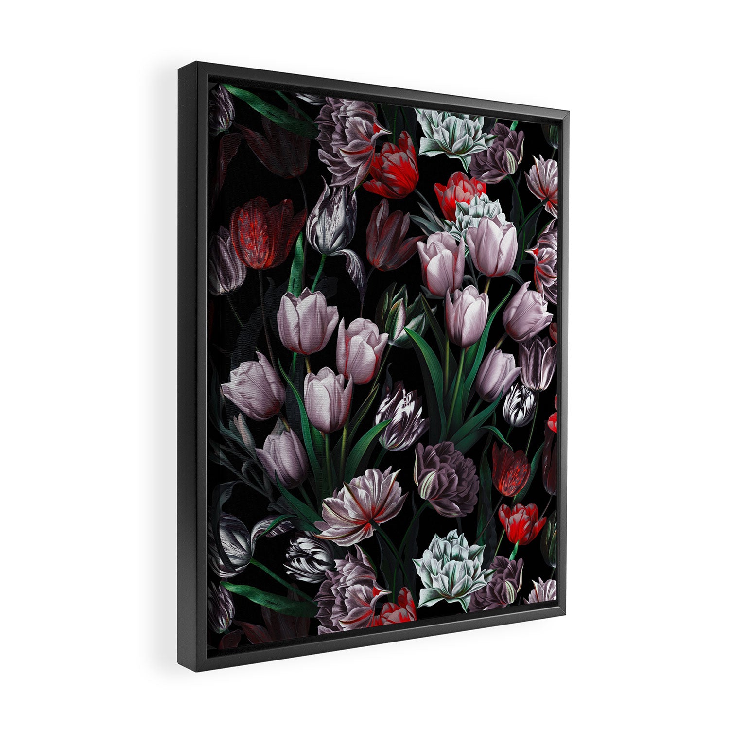 Magic Tulips Pattern VI Framed Canvas Print Gallery Image 2