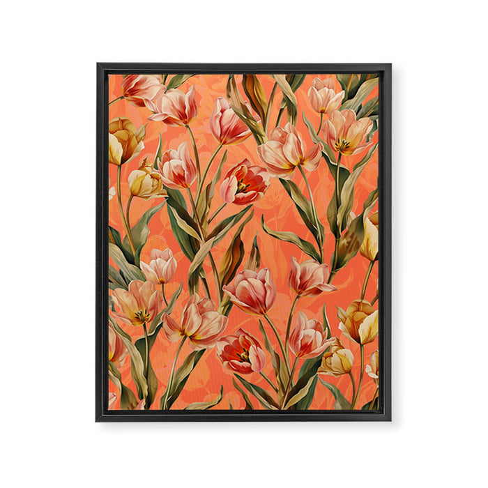 Magic Tulips Pattern VIII Framed Canvas Print Gallery Image 1