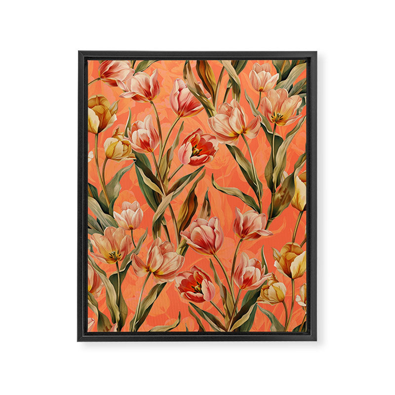 Magic Tulips Pattern VIII Framed Canvas Print Gallery Image 6