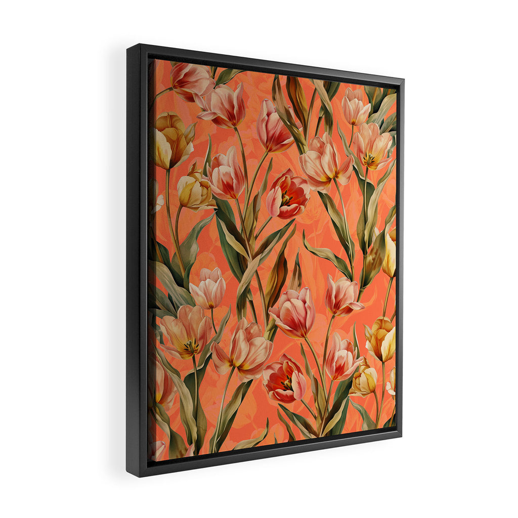 Magic Tulips Pattern VIII Framed Canvas Print Gallery Image 2