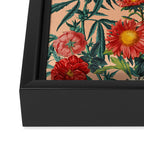 Marijuana and Floral Pattern Framed Canvas Print Gallery Image 3