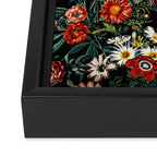 Marijuana and Floral Pattern Framed Canvas Print Gallery Image 3